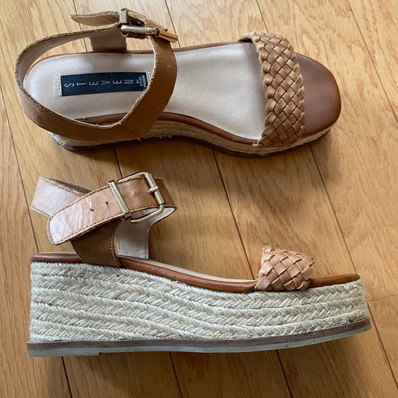 Leather Espadrille Wedge Sandal - Picture 7 of 9